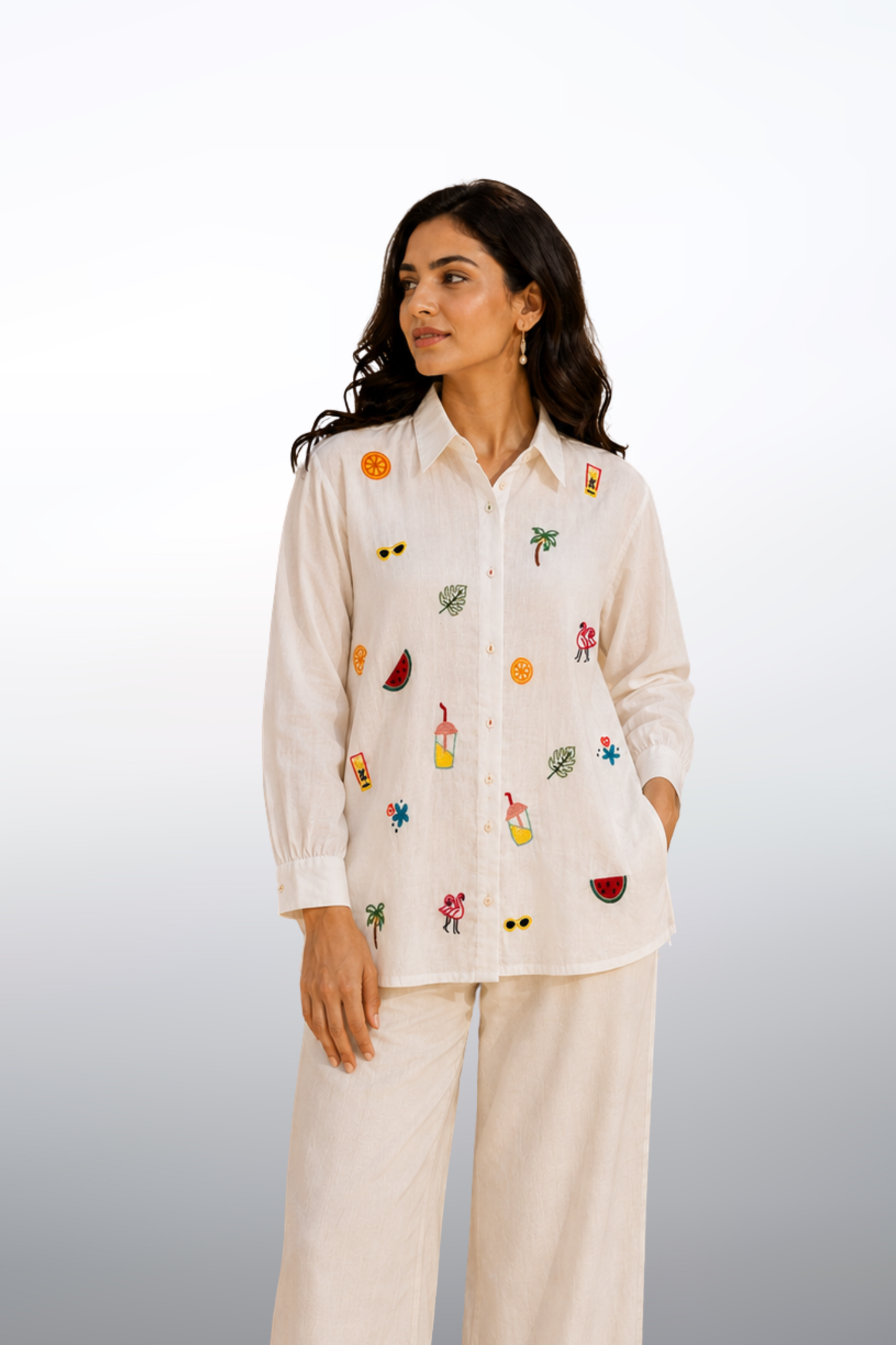 Summer Escape Embroidered Shirt