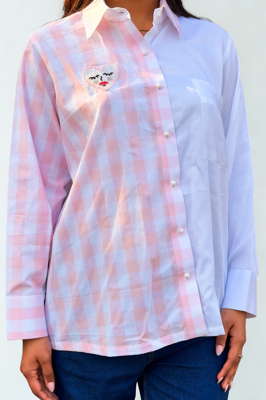 The Blush Check Muse Shirt