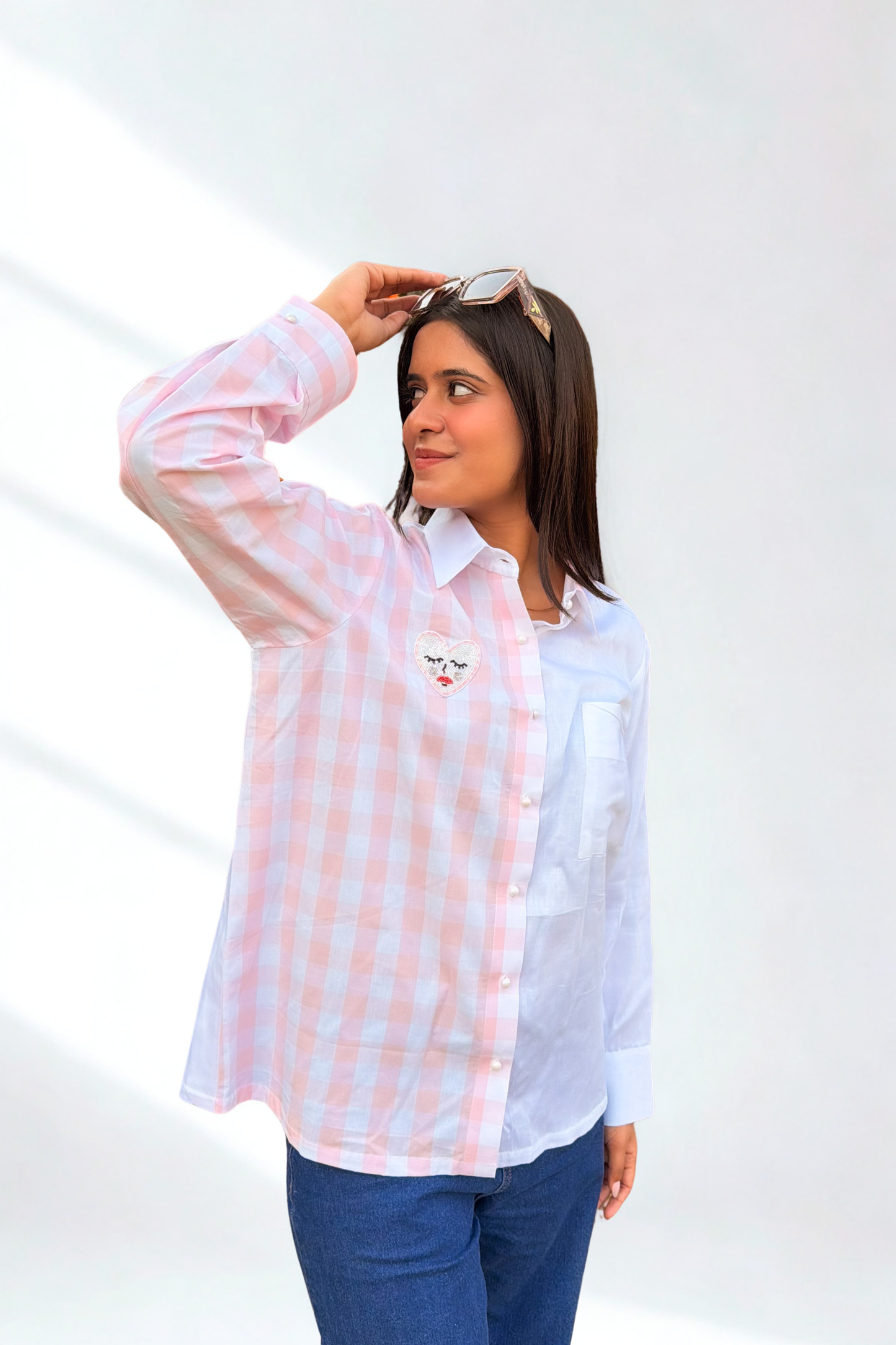 The Blush Check Muse Shirt